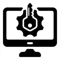 Keyword Generator icon concept in black color vector