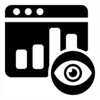 Page View icon concept in black color vector