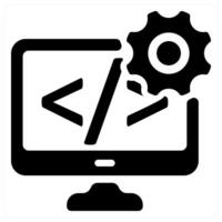 Software Development icon concept in black color vector