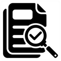 Proofreading icon concept in black color vector
