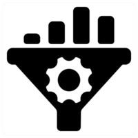 Seo Conversion Rate icon concept in black color vector
