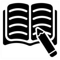 Article Writing icon concept in black color vector