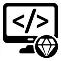 Clean Code icon concept in black color vector