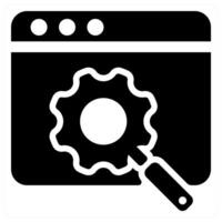 Search Engine Optimization icon concept in black color vector