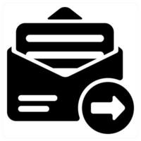 Email Send icon concept in black color vector