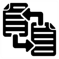File Transfer icon concept in black color vector