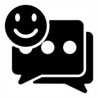 Smile Feedback icon concept in black color vector