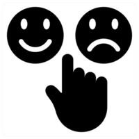 Emoji Feedback icon concept in black color vector