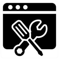 Website Optimization icon concept in black color vector