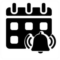 Reminder icon concept in black color vector