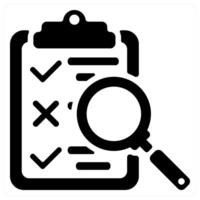 Assessment icon concept in black color vector