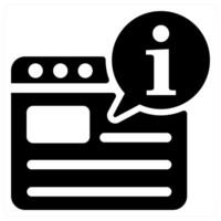 Website Information icon concept in black color vector