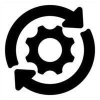 Update icon concept in black color vector