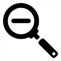 Zoom Out icon concept in black color vector