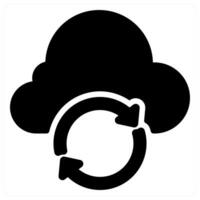 Cloud Update icon concept in black color vector
