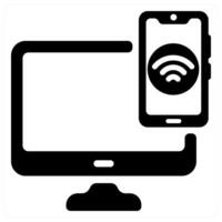 Device Connectivity icon concept in black color vector