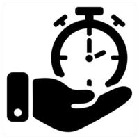 Time Management icon concept in black color vector