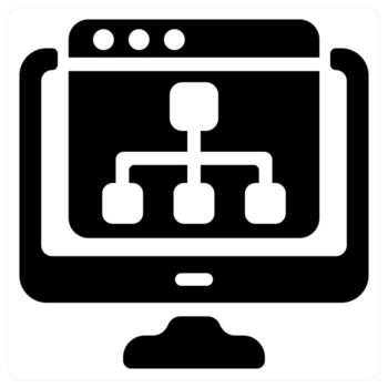 Web Hierarchy icon concept in black color vector