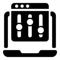 Refine Webpage icon concept in black color vector