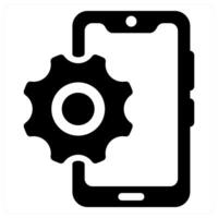 Mobile Option icon concept in black color vector