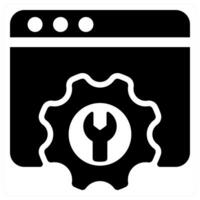 Seo Service icon concept in black color vector