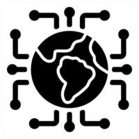 Connectivity icon concept in black color vector