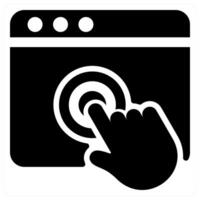 Touch icon concept in black color vector