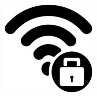 Wifi Protection icon concept in black color vector