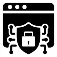 Web Security icon concept in black color vector