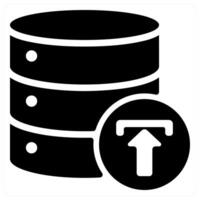 Backup icon concept in black color vector