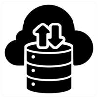 Cloud Storage icon concept in black color vector