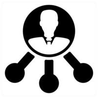 Affiliate icon concept in black color vector