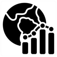 Global Report icon concept in black color vector