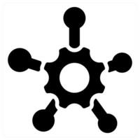 Service Network icon concept in black vector