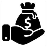 Capital icon concept in black color vector