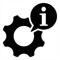 Info Setting icon concept in black color vector