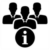 Team Information icon concept in black color vector