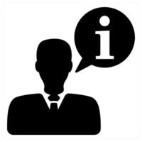 Business Instruction icon in black color vector