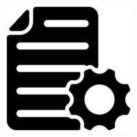 Document Settings icon concept in black color vector