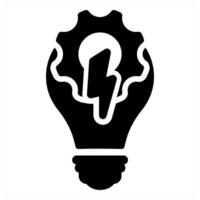 Idea Generate icon concept in black color vector