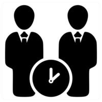 Long Time Relation icon concept in black color vector