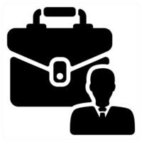 Employee ability icon in black color vector