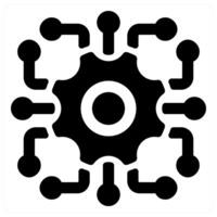Service Network icon in black color vector