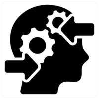 Decision Making Process icon concept in black color vector