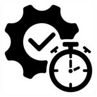 Productivity icon concept in black color vector