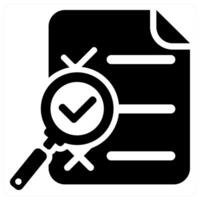 Search Report icon concept in black color vector