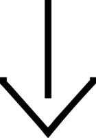 Movement Arrow Pointing Down Symbol Design vector
