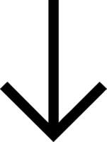 Navigation Arrow Pointing Down Icon Design vector