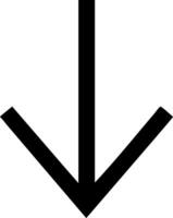 Simple Arrow Pointing Down Symbol Set vector