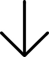 Minimalist Arrow Pointing Down Icon Concept vector